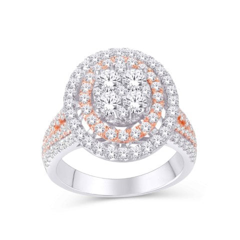 10 Karat Yellow Gold 2.05 Carat Diamonds Oval Ladies Ring-0225768-YG