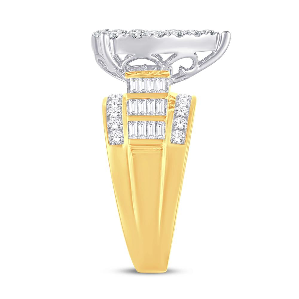 10 Karat Yellow Gold 2.00 Carat Diamonds Pear Ladies Ring-0226255-YG (Size 9)