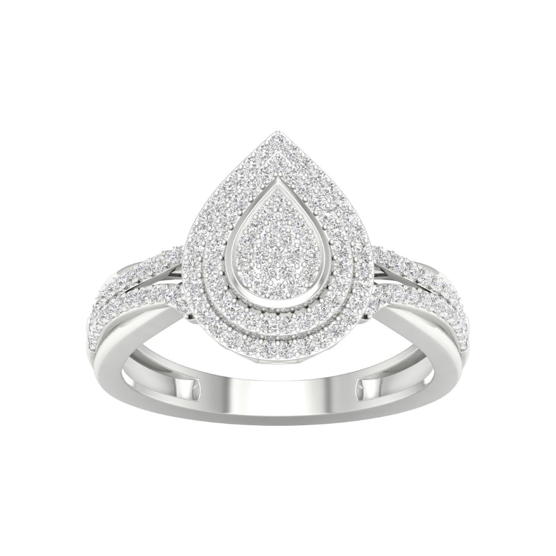 10 Karat Yellow Gold 0.33 Carat Diamonds Pear Ladies Ring-0227946-YG