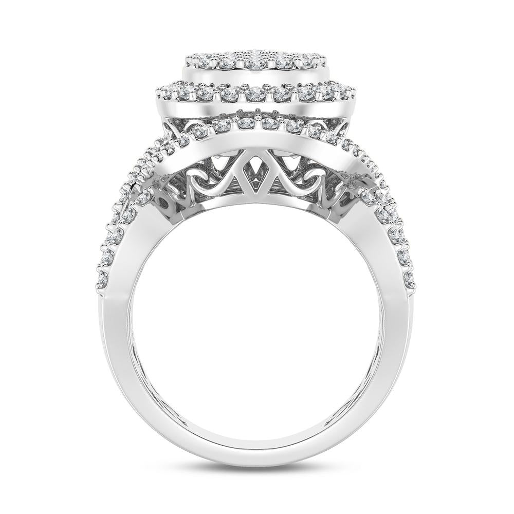 10 Karat White Gold 2.10 Carat Diamonds Pear Ladies Ring-0228132-WG