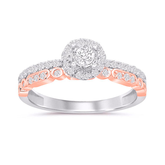 10 Karat Two-tone (Rose and White) Gold 0.40 Carat Diamonds Ladies Ring-0229955-WR
