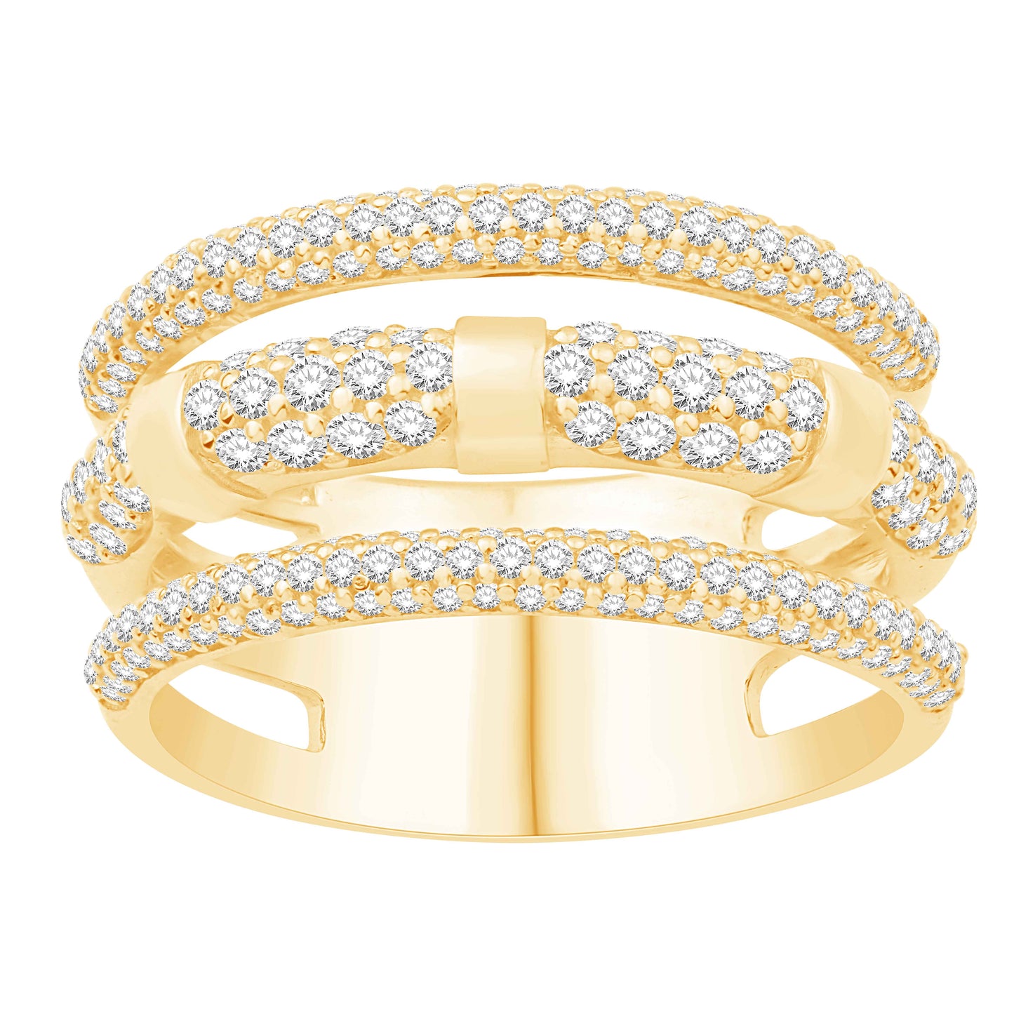 10 Karat Yellow Gold 0.99 Carat Diamonds Fashion Ladies Ring-0232494-YG