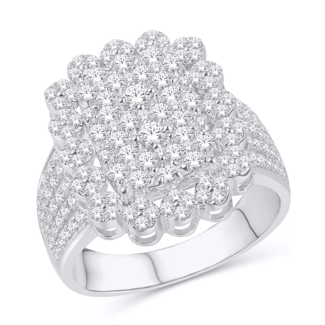 10 Karat White Gold 2.11 Carat Diamonds Fashion Men's Ring-0325869-WG