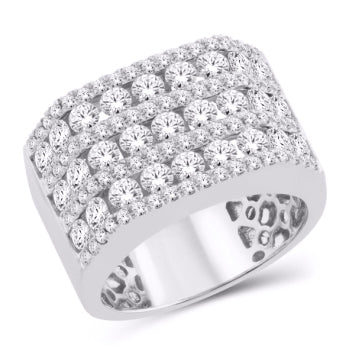 10 Karat White Gold 3.00 Carat Diamonds Fashion Men's Ring-0325935-WG