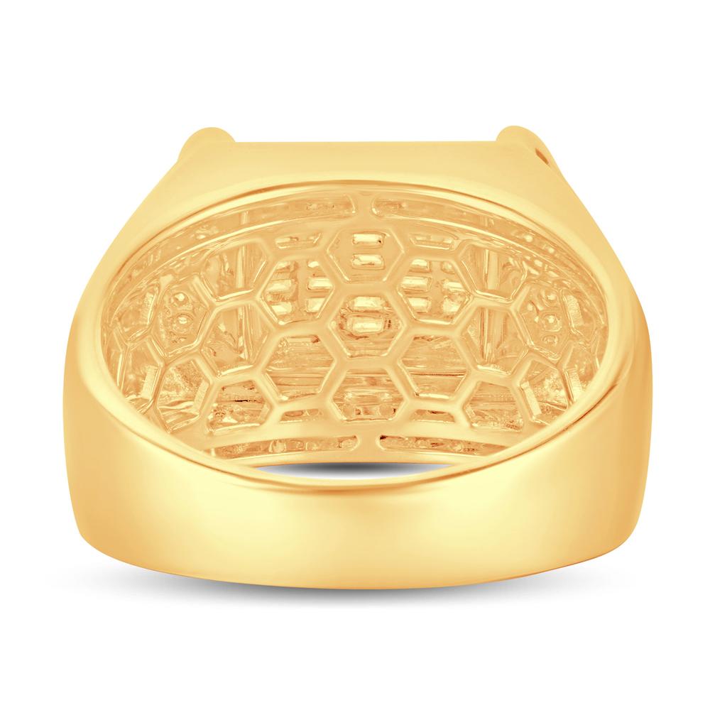 10 Karat All Yellow Gold 0.55 Carat Diamonds Classic Men's Ring-0326921-ALY