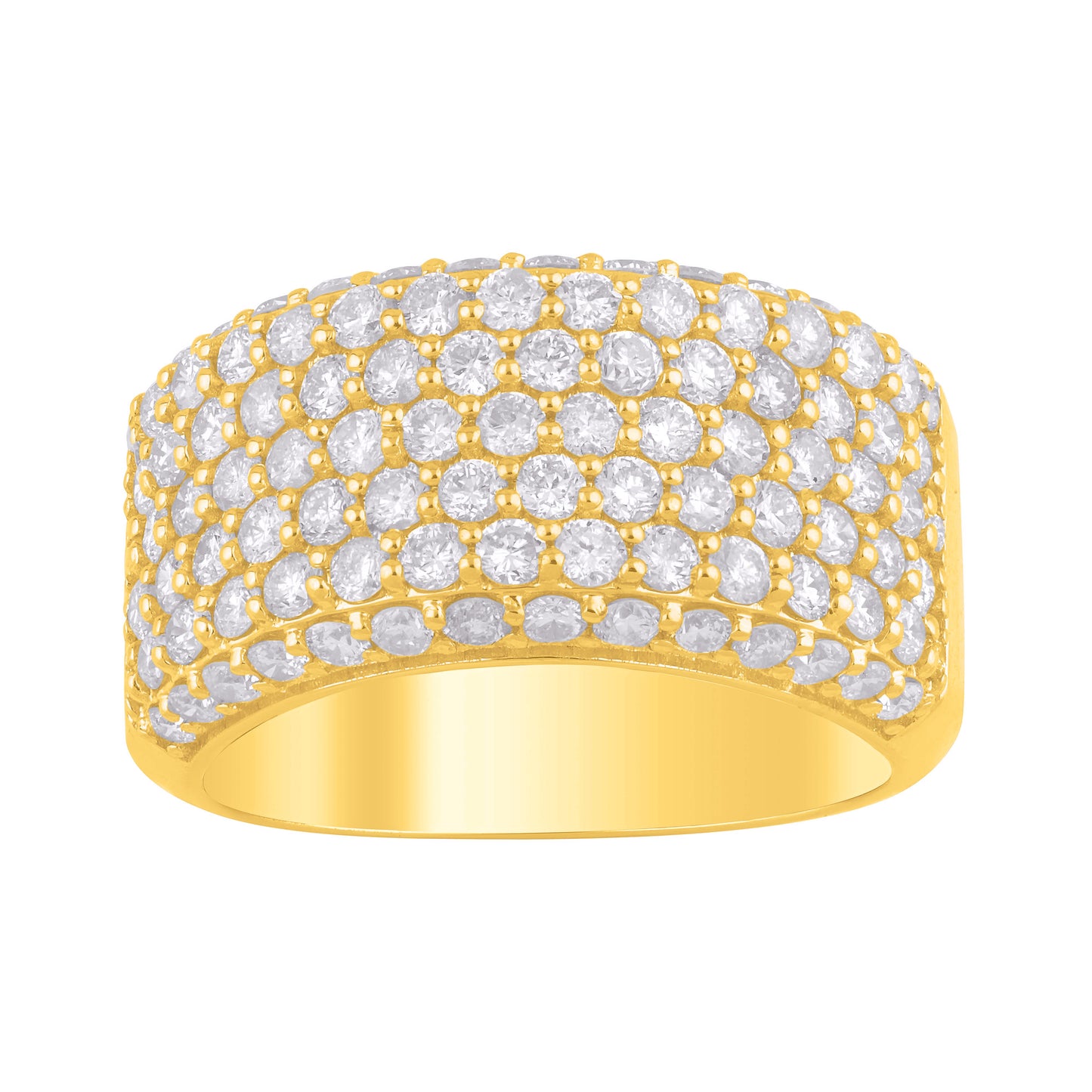 10 Karat Yellow Gold 2.98 Carat Diamonds Classic Men's Ring-0329705-YG