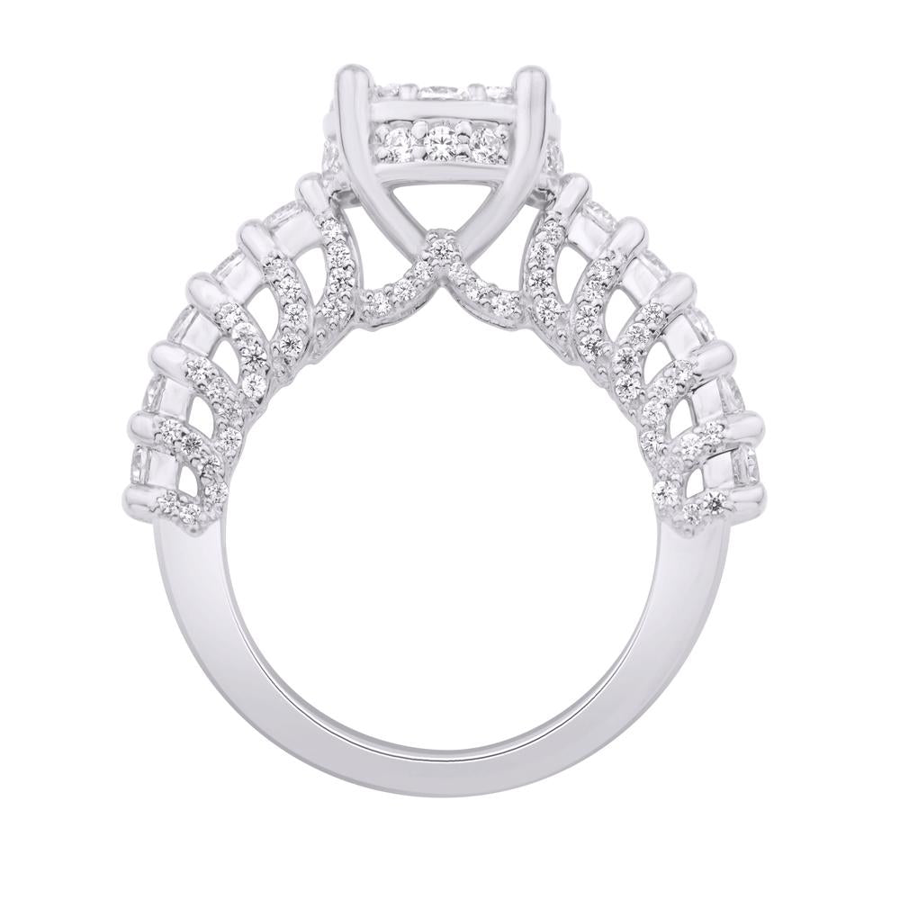 10 Karat White Gold 2.95 Carat Diamonds Bridal Ring-0532695-WG