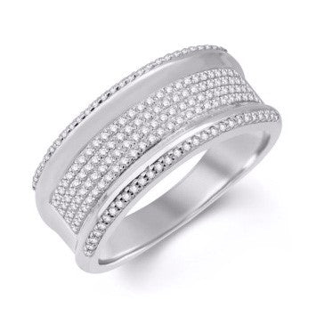 10 Karat White Gold 0.45 Carat Diamonds Classic Men's Band-0625305-WG