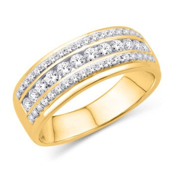 10 Karat Yellow Gold 0.70 Carat Diamonds Men's Band-0625828-YG