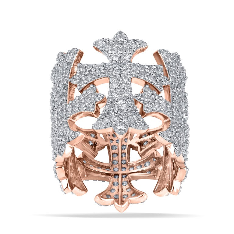 10 Karat Rose Gold 3.07 Carat Diamonds Classic Men's Band-0650033-RG