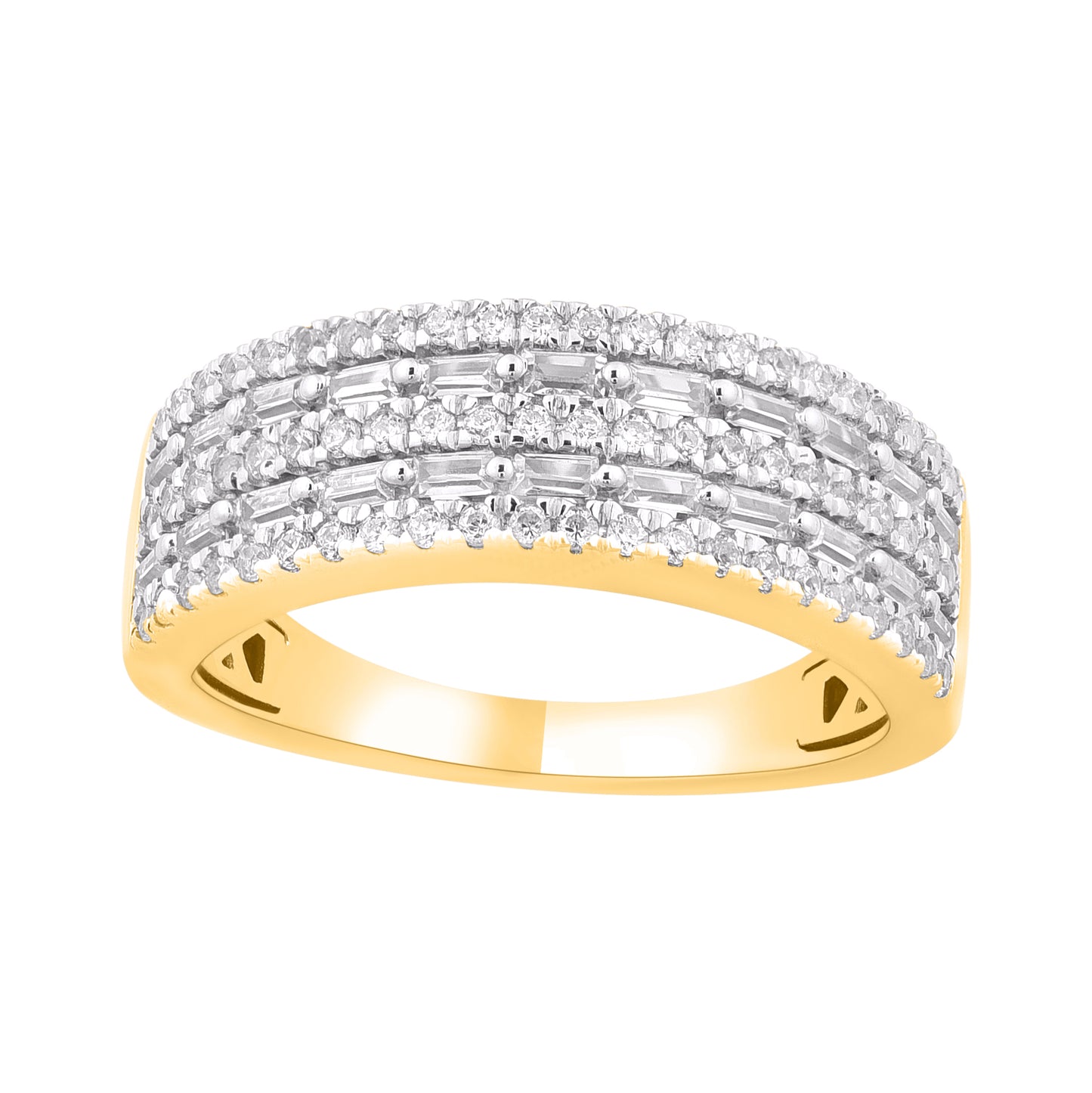 10 Karat Yellow Gold 0.96 Carat Diamonds Classic Men's Band-0660002-YG