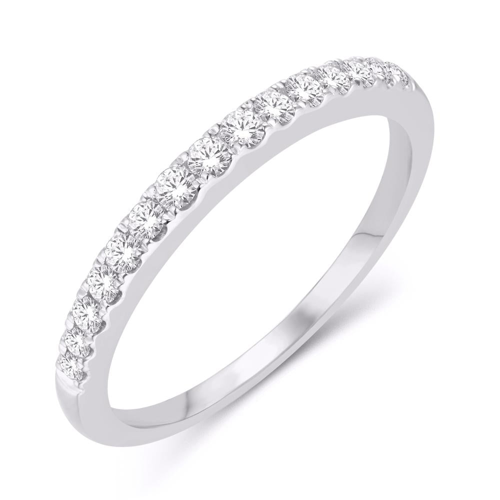 10 Karat White Gold 0.25 Carat Diamonds Classic Ladies Band-0725605-WG