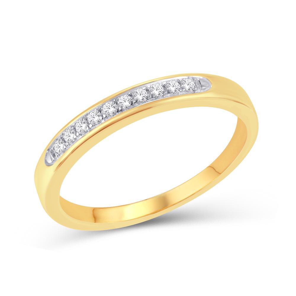 10 Karat Yellow Gold 0.10 Carat Diamonds Classic Ladies Band-0725908-YG