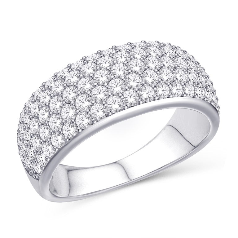 10 Karat White Gold 1.00 Carat Diamonds Classic Ladies Band-0725926-WG