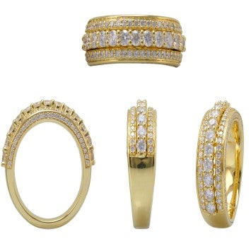 10 Karat Yellow Gold 1.75 Carat Diamonds Classic Ladies Band-0750002-YG