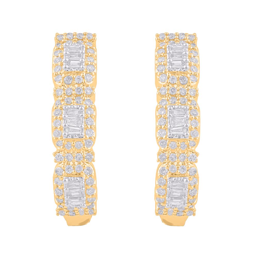 14 Karat White Gold 0.68 Carat Diamonds Classic Hoops-0929040-WG
