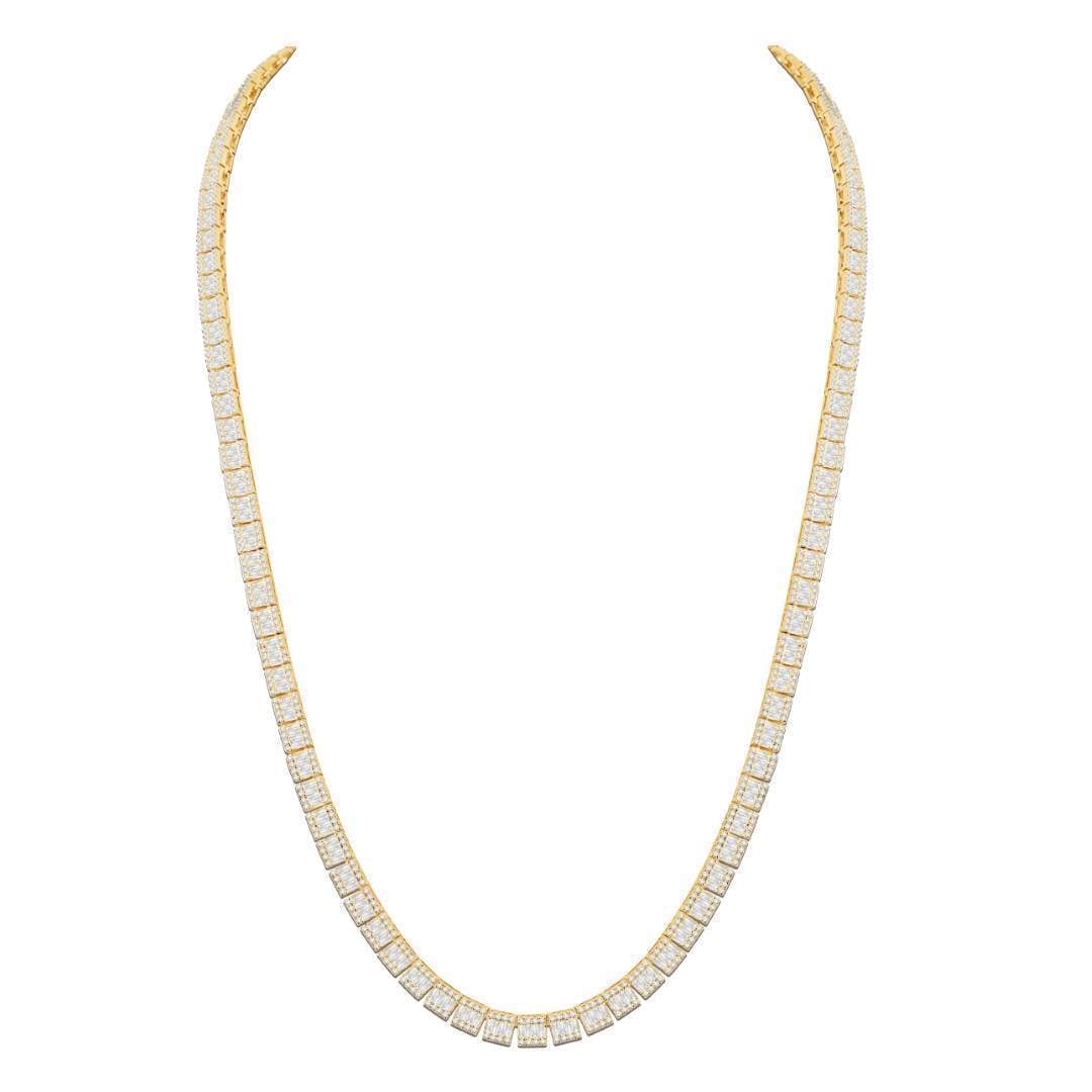 10 Karat Two-Tone (Yellow and White) Gold 10.62 Carat Diamonds Fashion Chain-1432072-YW