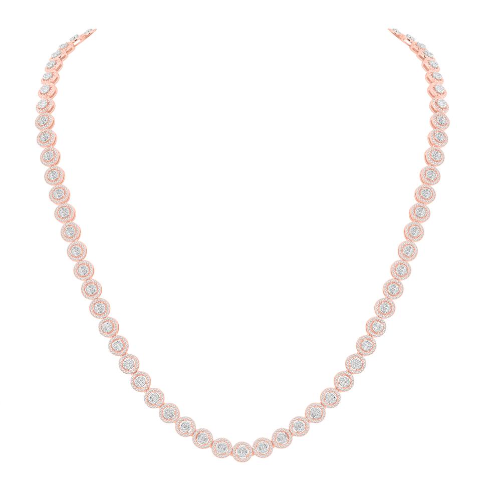 10 Karat Rose Gold 5.94 Carat Diamonds Designer Necklace-1432111-RG