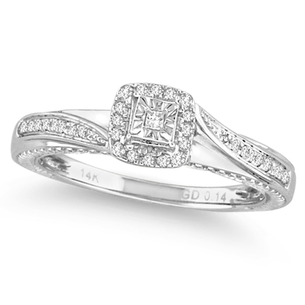 14K 0.14CT Diamond RING.