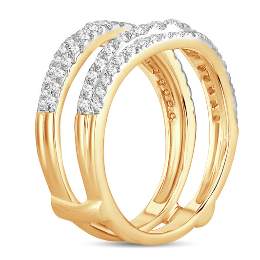 14K 1.00CT DIAMOND RING GUARD