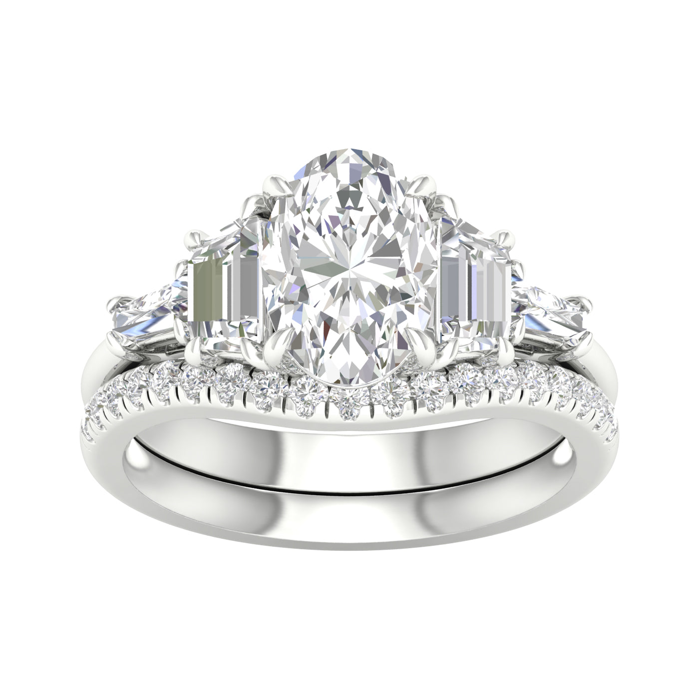 14K 3.25CT Lab Diamond Bridal Ring