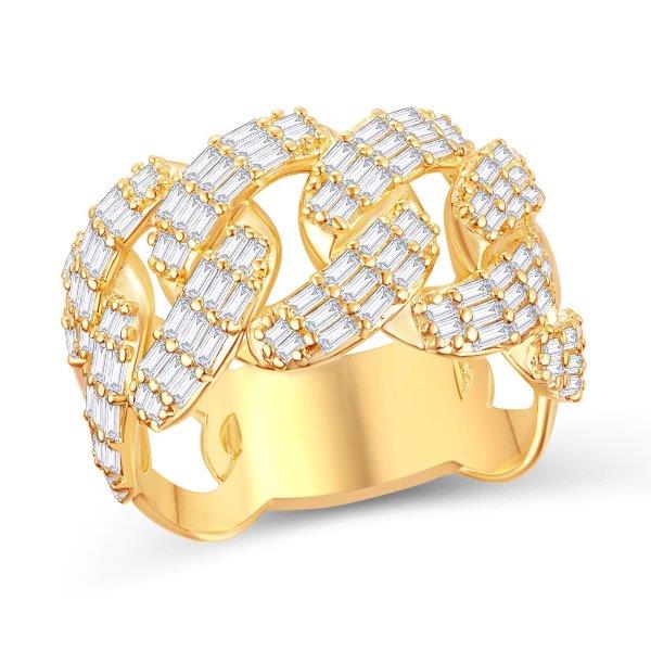 10 Karat All Yellow Gold 1.60 Carat Diamonds Fashion Men's Ring-0325779-ALY