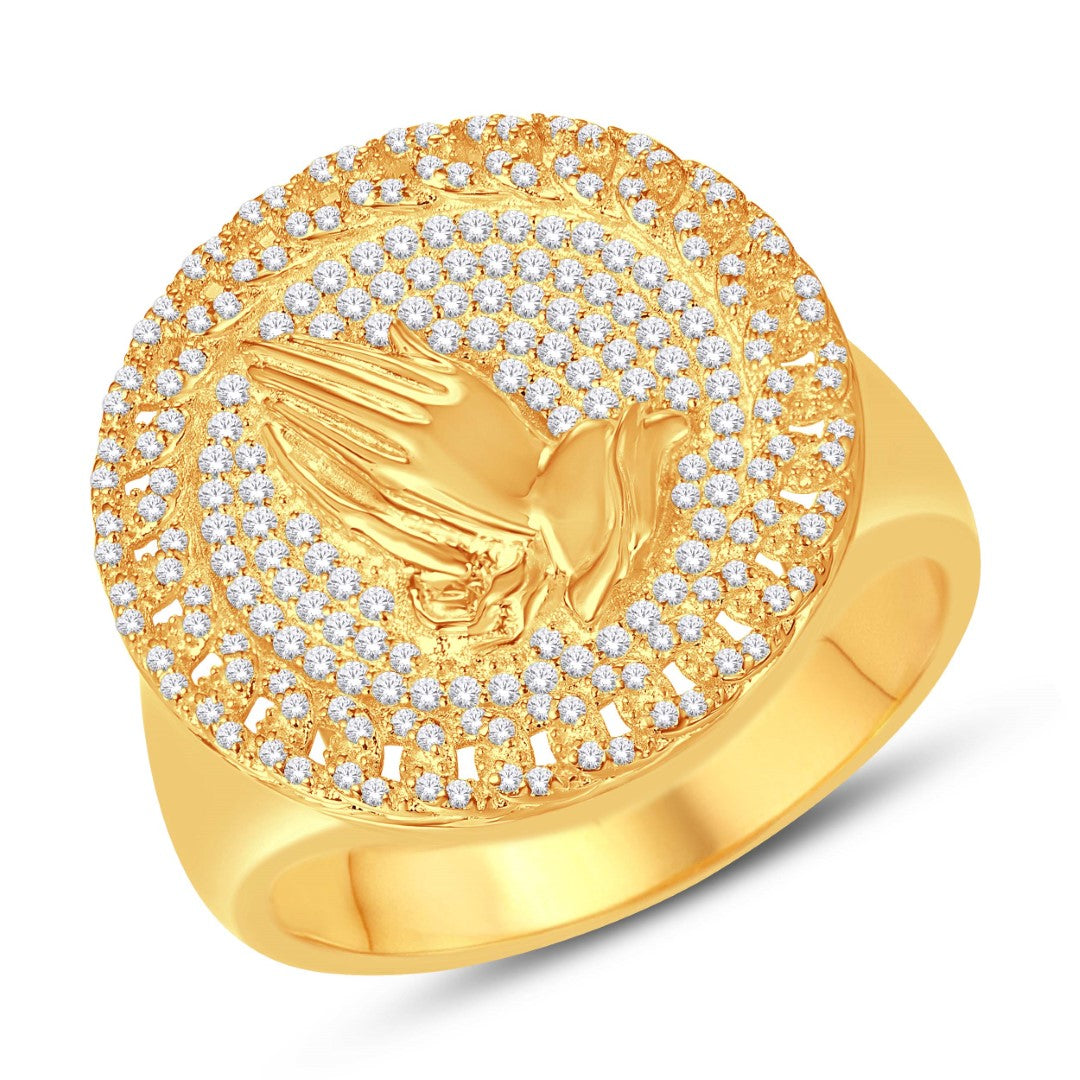 10 Karat All Yellow Gold 0.45 Carat Diamonds Fashion Men's Ring-0325620-ALY