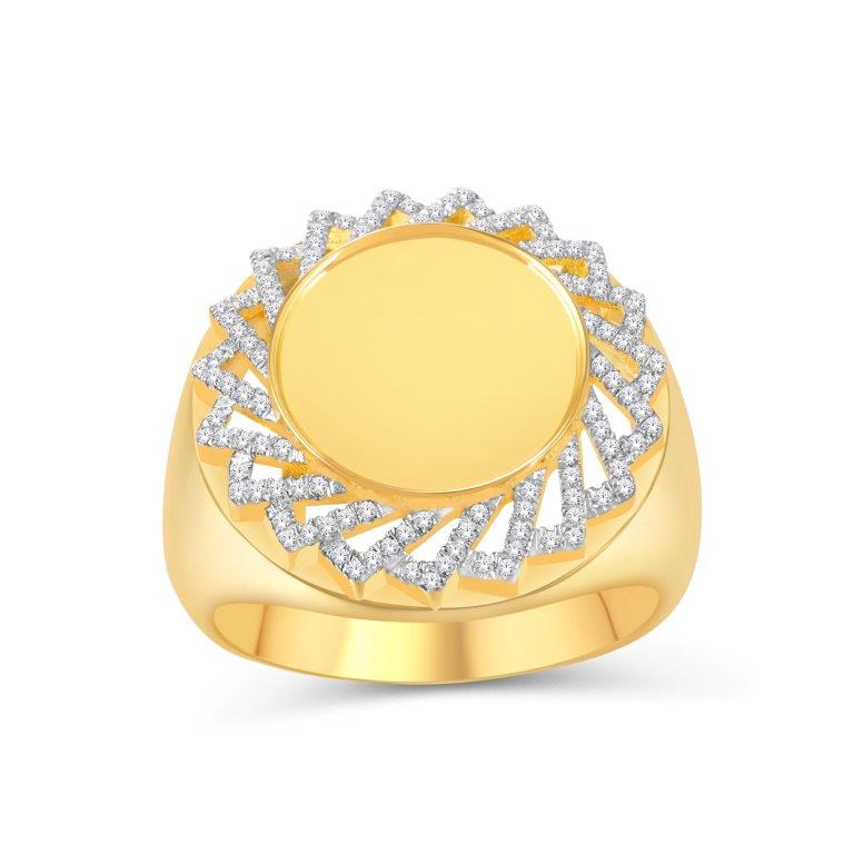 10 Karat Yellow Gold 0.29 Carat Diamonds Fashion Men's Ring-0325659-YG
