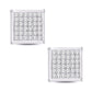 10 Karat White Gold 0.10 Carat Diamonds Square Earrings-0124102-WG