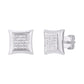 10 Karat White Gold 0.25 Carat Diamonds Square Earrings-0124204-WG