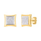 10 Karat Yellow Gold 0.33 Carat Diamonds Square Earrings-0124205-YG