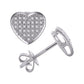 10 Karat White Gold 0.15 Carat Diamonds Heart Earrings-0124303-WG