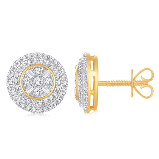 10 Karat Yellow Gold 0.53 Carat Diamonds Round Earrings-0125406-YG