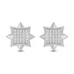 10 Karat White Gold 0.14 Carat Diamonds Star Earrings-0125746-WG
