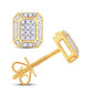 10 Karat Yellow Gold 0.10 Carat Diamonds Radiant Earrings-0125748-YG