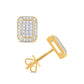 10 Karat Yellow Gold 0.24 Carat Diamonds Radiant Earrings-0125751-YG