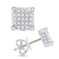 10 Karat White Gold 0.25 Carat Diamonds Square Earrings-0125941-WG