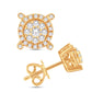 10 Karat All Yellow Gold 0.35 Carat Diamonds Round Stud Earrings-0125946-ALY