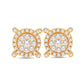 10 Karat All Yellow Gold 0.35 Carat Diamonds Round Stud Earrings-0125946-ALY