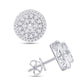 10 Karat White Gold 0.71 Carat Diamonds Round Earrings-0125993-WG