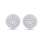 10 Karat White Gold 0.71 Carat Diamonds Round Earrings-0125993-WG