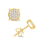10 Karat All Yellow Gold 0.10 Carat Diamonds Round Earrings-0126776-ALY