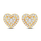 10 Karat All Yellow Gold 0.50 Carat Diamonds Heart Earrings-0126812-ALY