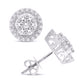 10 Karat White Gold 0.95 Carat Diamonds Round Earrings-0126819-WG