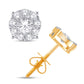 10 Karat Yellow Gold 0.50 Carat Diamonds Round Earrings-0126826-YG