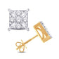 10 Karat All Yellow Gold 0.50 Carat Diamonds Square Earrings-0126857-ALY