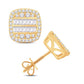 10 Karat All Yellow Gold 0.39 Carat Diamonds Cushion Earrings-0126862-ALY