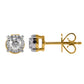 14 Karat Yellow Gold 0.29 Carat Diamonds Stud Earrings-0128010-YG