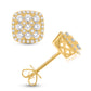 10 Karat All Yellow Gold 0.47 Carat Diamonds Cushion Earrings-0128019-ALY