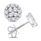 14 Karat White Gold 0.25 Carat Diamonds Round Earrings-0128081-WG